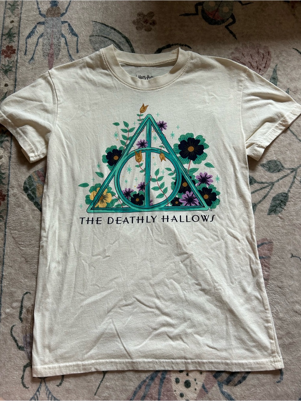 Wizarding World of Harry Potter The Deathly Hallows Floral Graphic Tee